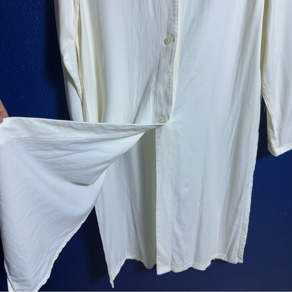 Tianello Cream Button-Up Duster Jacket - Picture 6 of 11